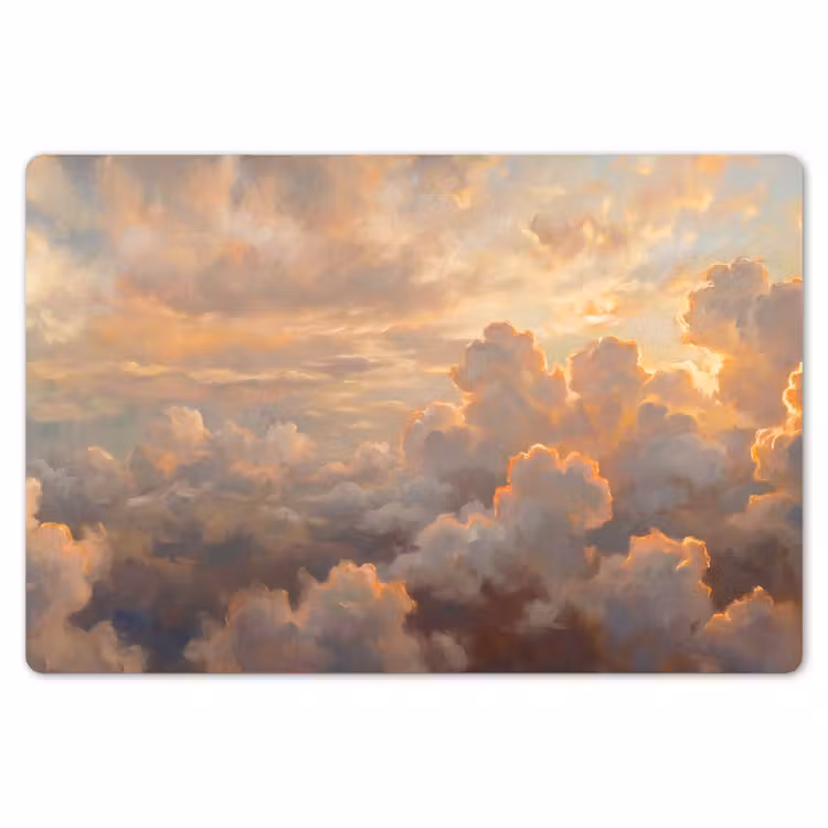 Wolken - Zonsondergang - Natuur - Abstract - Goud Placemat vinyl groot -zzsfeer1_Kitchenyeah-website