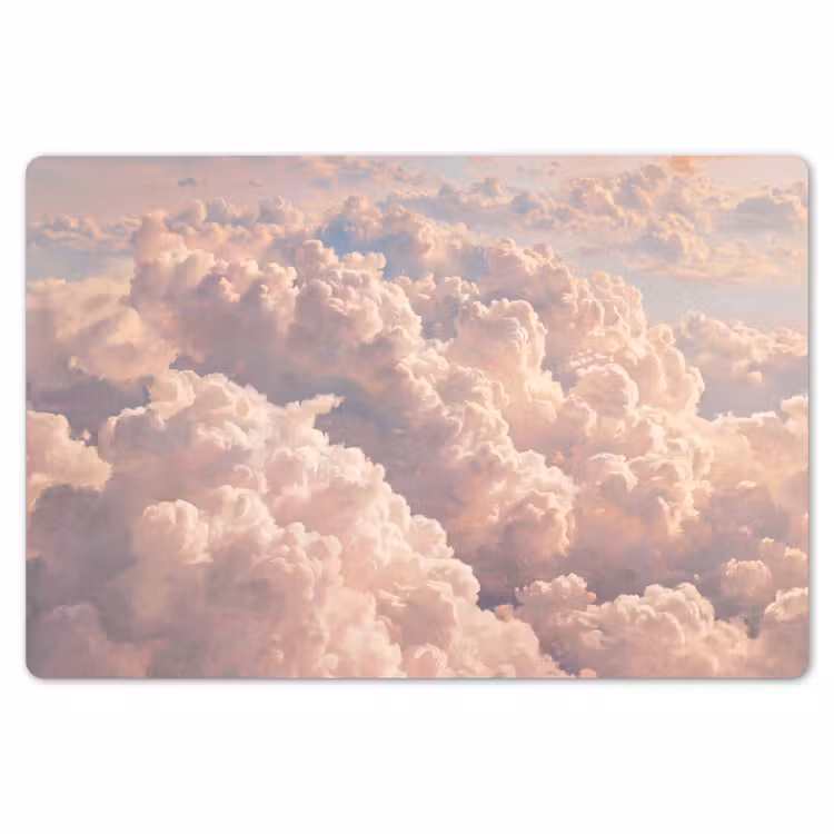 Wolken - Zonsondergang - Natuur - Pastel - Roze Placemat vinyl groot -zzsfeer1_Kitchenyeah-website
