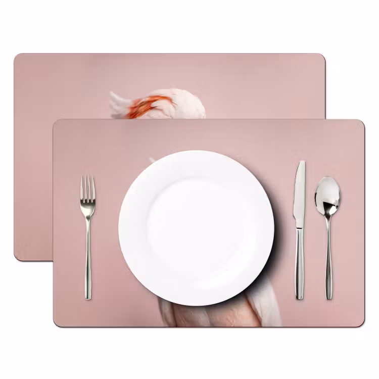 Kaketoe - Portret - Roze Placemat vinyl groot -zzsfeer2_Kitchenyeah-website