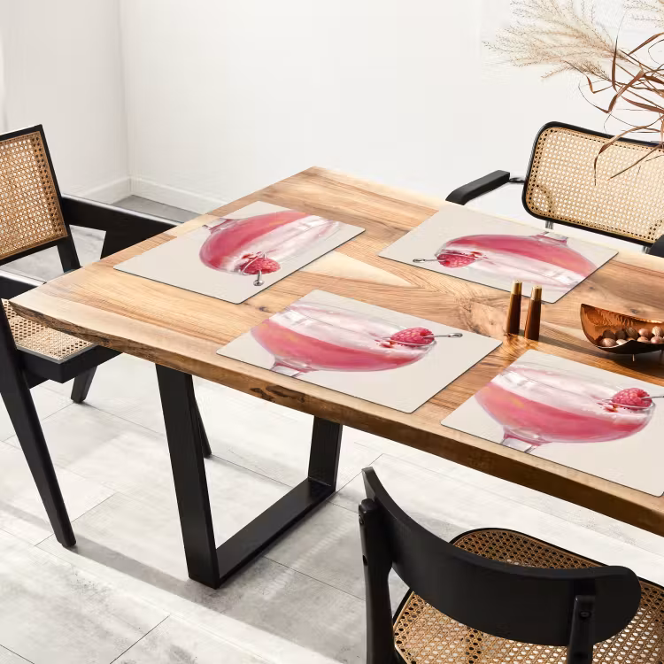 Cocktail - Framboos - Drank - Modern - Roze Placemat vinyl groot -zzsfeer4_Kitchenyeah-website