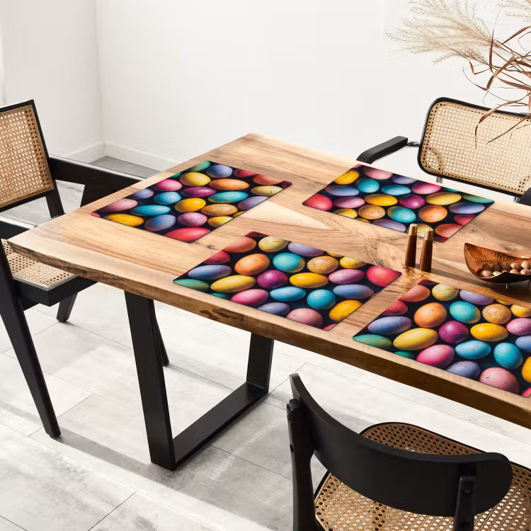 Kleurrijk - Paaseitjes - Spetters Placemat vinyl groot -zzsfeer4_Kitchenyeah-website