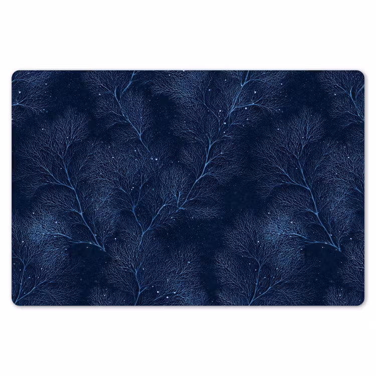 Koraal - Takken - Patroon - Nachtblauw Placemat vinyl groot 368 -zzsfeer1_Kitchenyeah-website