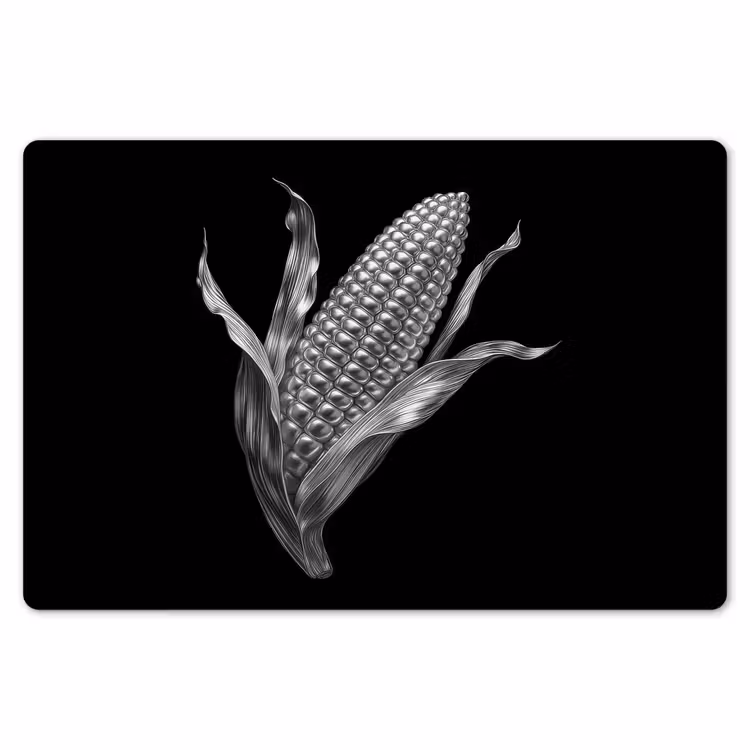 Maïskolf - Glanzend metaal - Elegant Placemat vinyl groot -zzsfeer1_Kitchenyeah-website