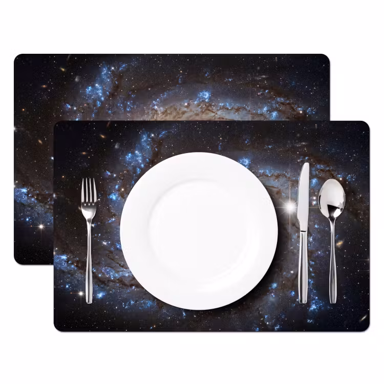 Kosmos - Sterrenstelsel - Donker Placemat vinyl groot -zzsfeer2_Kitchenyeah-website