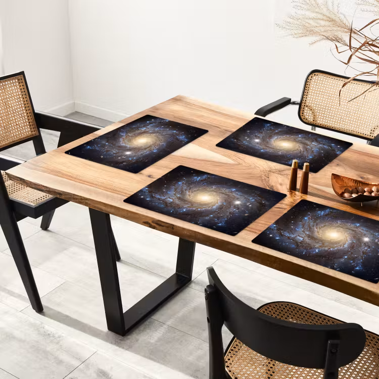 Kosmos - Sterrenstelsel - Donker Placemat vinyl groot -zzsfeer4_Kitchenyeah-website