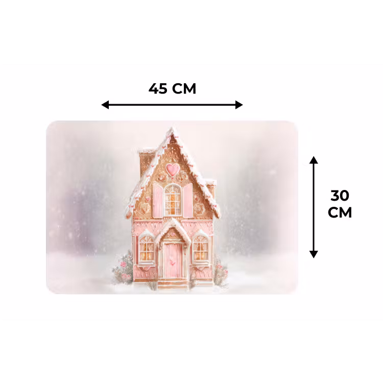 Huisje - Suiker - Pastel Placemat vinyl groot -specs