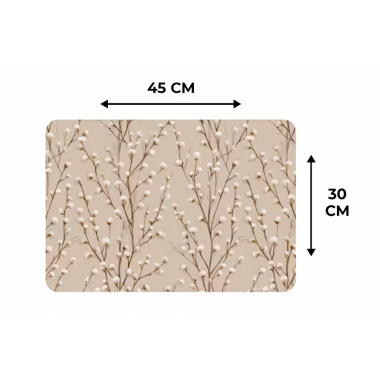Katoen - Natuur - Taupe Placemat vinyl groot 368 -specs
