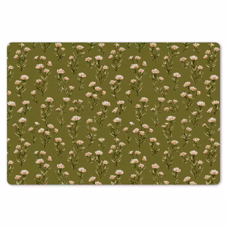 Landelijk - Bloemen - Groen Placemat vinyl groot 368 -zzsfeer1_Kitchenyeah-website
