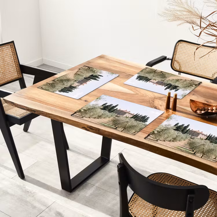Placemat - 6 pieces - Country house - olive tree - orchard - Landhuis - olijfboom - gaard Placemat vinyl groot