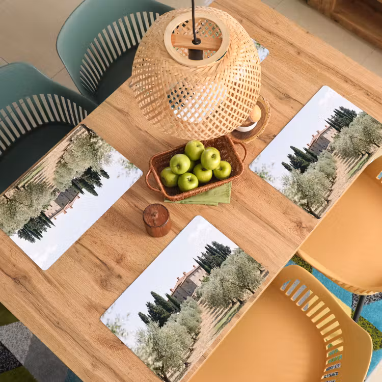 Placemat - 6 pieces - Country house - olive tree - orchard - Landhuis - olijfboom - gaard Placemat vinyl groot