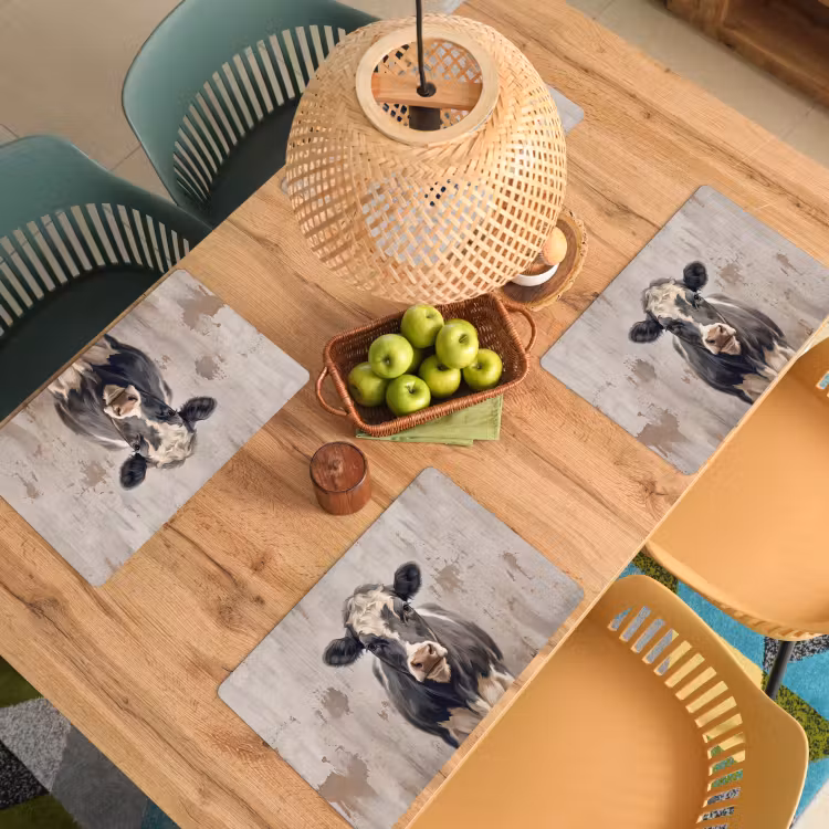 Koe - Portret - Dieren - Modern Placemat vinyl groot -zzsfeer5_Kitchenyeah-website