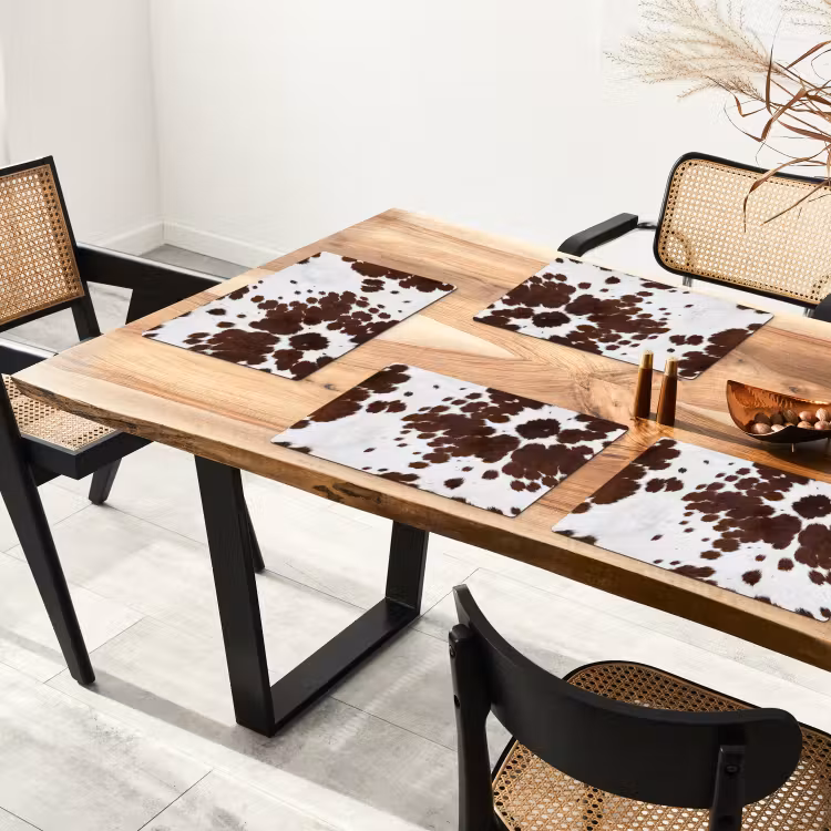Koeienhuid - Klassiek - Bruin Placemat vinyl groot -zzsfeer4_Kitchenyeah-website