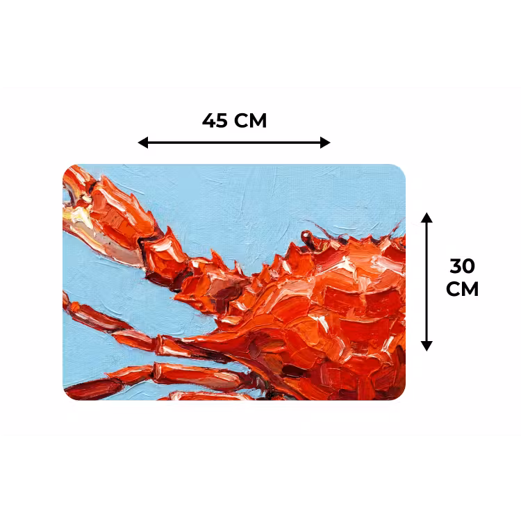 Krab - Zee - Dieren - Abstract - Rood Placemat vinyl groot -specs
