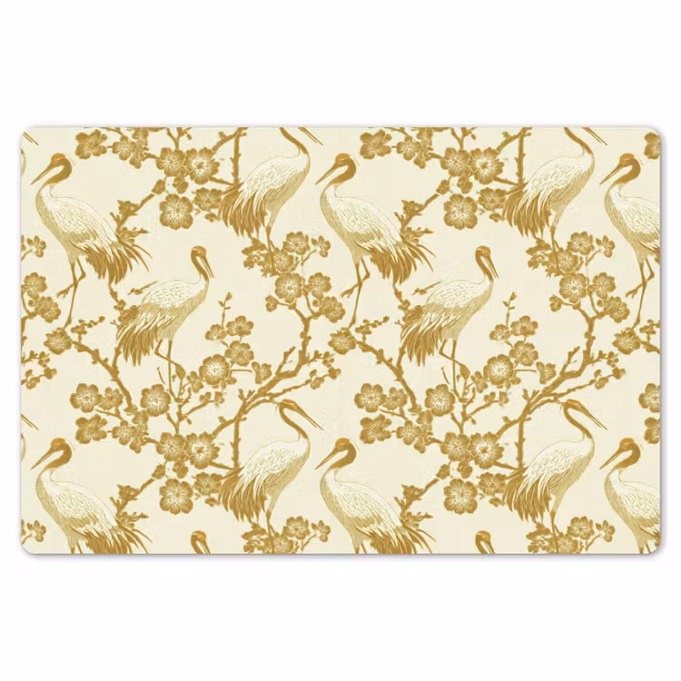 Kraanvogels - Kersenbloesem - Goud Placemat vinyl groot 368 -zzsfeer1_Kitchenyeah-website