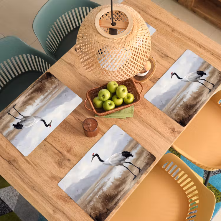 Kraanvogel - Natuur - Realistisch Placemat vinyl groot -zzsfeer5_Kitchenyeah-website