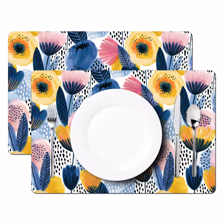 Creatief - Patroon - Kleurrijk Placemat vinyl groot 368 -zzsfeer2_Kitchenyeah-website