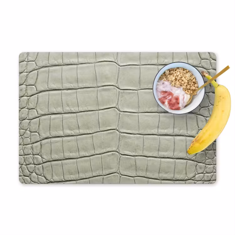 Krokodillenleer - Schubben - Groen Placemat vinyl groot -zzzproduct_Kitchenyeah-website