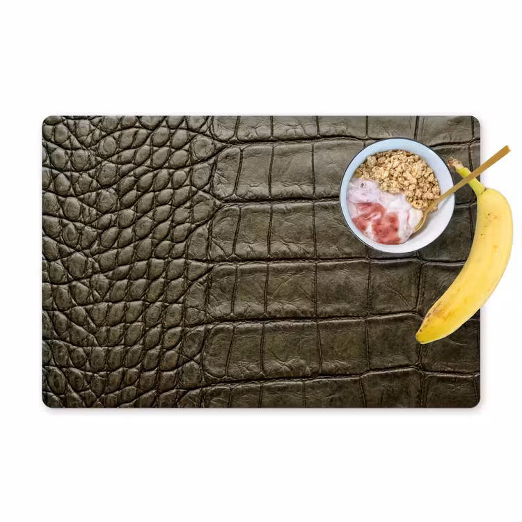 Krokodillenleer - Structuur - Groen Placemat vinyl groot -zzzproduct_Kitchenyeah-website