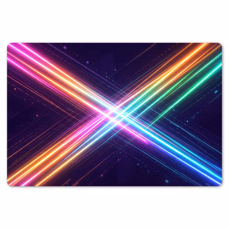 Kruisen - Lasterstralen - Neon Placemat vinyl groot -zzsfeer1_Kitchenyeah-website