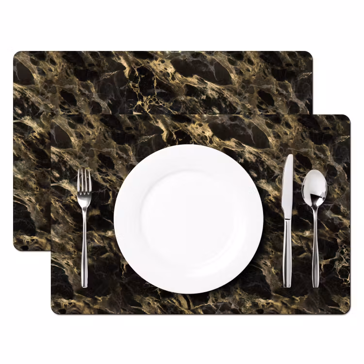 Kristal - Goud - Zwart - Marmer Placemat vinyl groot 368 -zzsfeer2_Kitchenyeah-website