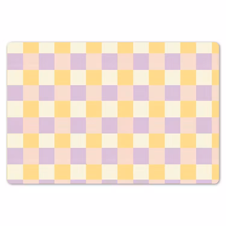 Blokjes - Lila - Geel Placemat vinyl groot 368 -zzsfeer1_Kitchenyeah-website