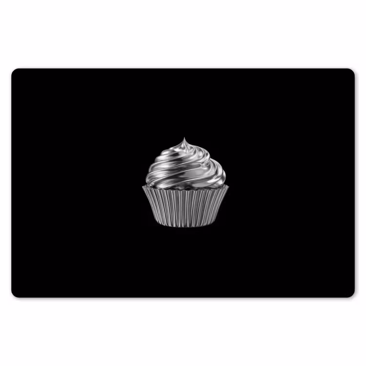 Cupcake - Luxueus - Zilver Placemat vinyl groot -zzsfeer1_Kitchenyeah-website