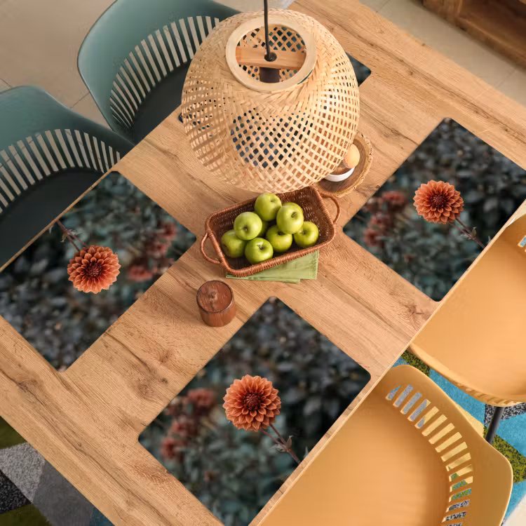 Dahlia - Bloem - Natuur - Sfeervol Placemat vinyl groot -zzsfeer5_Kitchenyeah-website