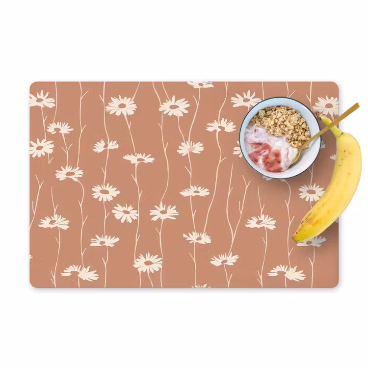 Madeliefjes - Subtiel - Terracotta Placemat vinyl groot 368 -zzzproduct_Kitchenyeah-website