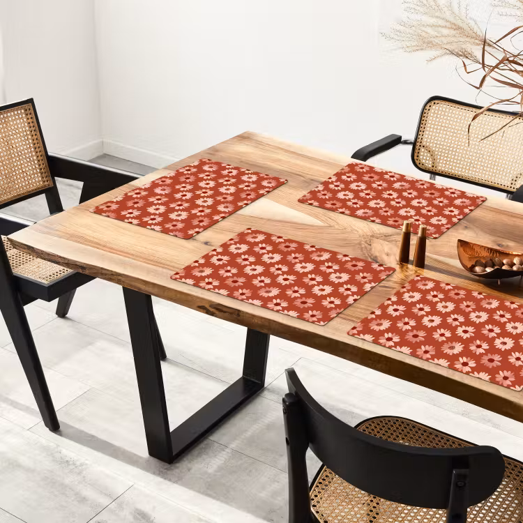 Madelief - Retro - Terracotta Placemat vinyl groot 368 -zzsfeer4_Kitchenyeah-website