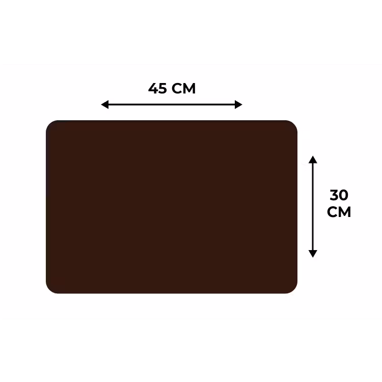 Dark - Chocolate - Bruin Placemat vinyl groot 368 -specs