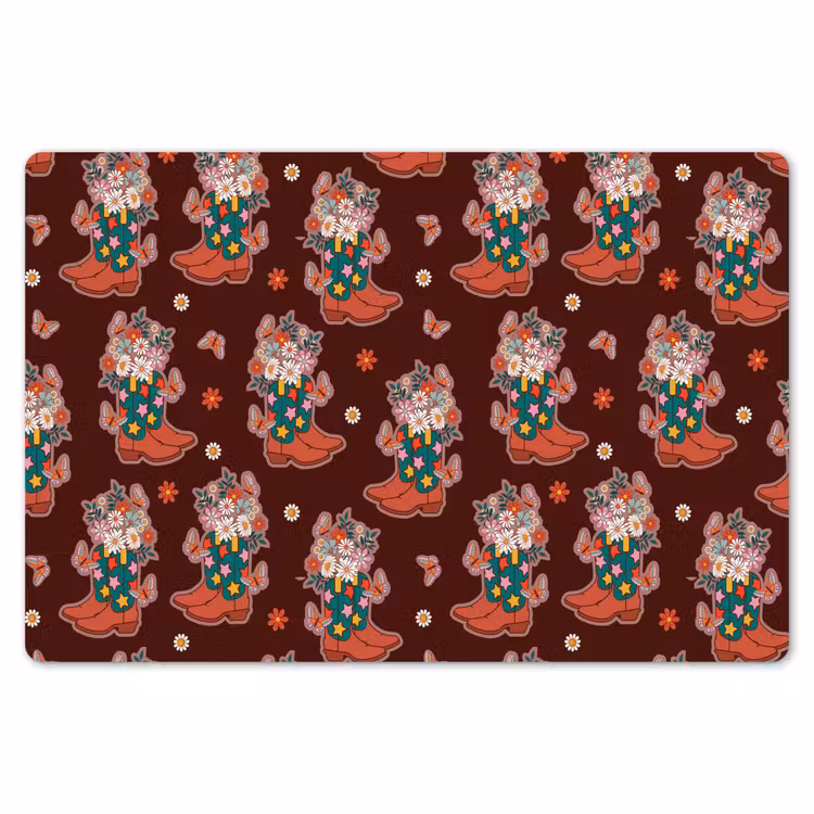 Donker - Cowboy - Laars - Patroon Placemat vinyl groot 368 -zzsfeer1_Kitchenyeah-website