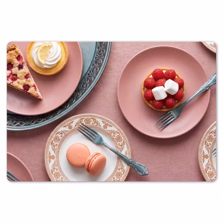 Dessert - Taart - Gebak - Zoet - Roze Placemat vinyl groot -zzsfeer1_Kitchenyeah-website