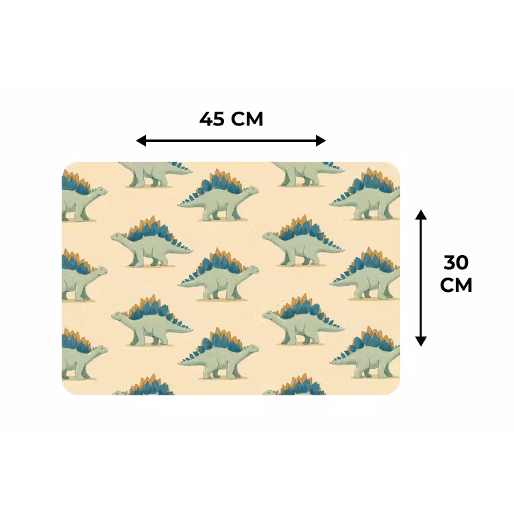 Dino - Patroon - Groen Placemat vinyl groot 368 -specs