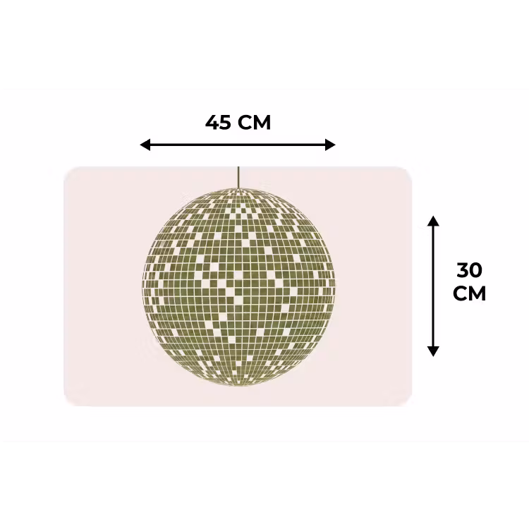 Disco - Bal - Groen - Abstract - Modern Placemat vinyl groot -specs
