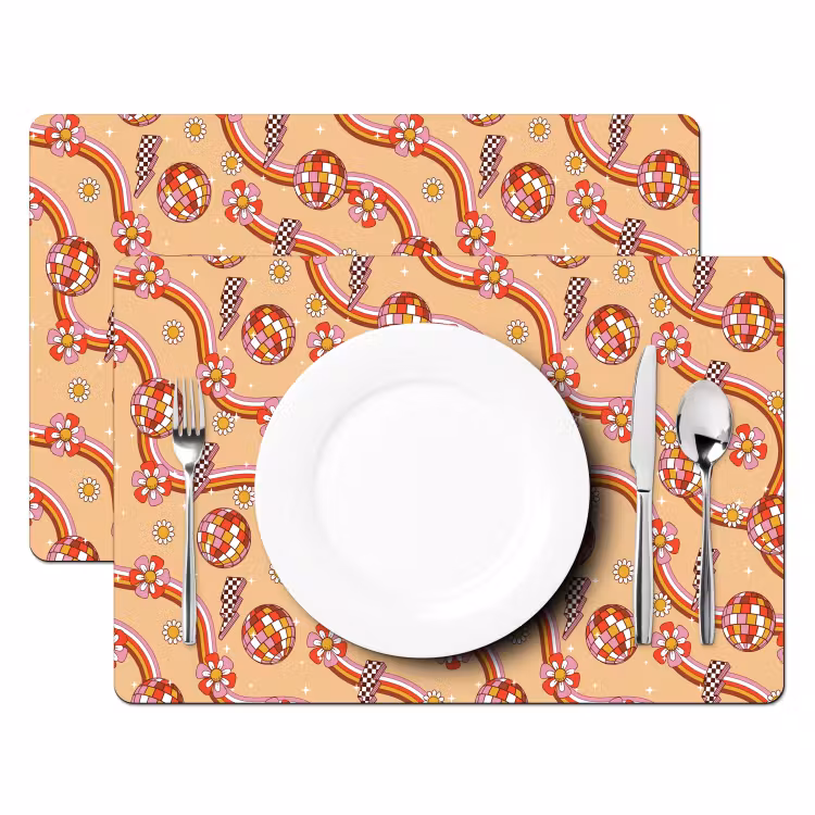 Disco - Patroon - Lijnen Placemat vinyl groot 368 -zzsfeer2_Kitchenyeah-website