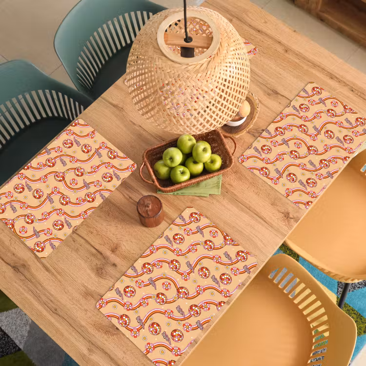 Disco - Patroon - Lijnen Placemat vinyl groot 368 -zzsfeer5_Kitchenyeah-website