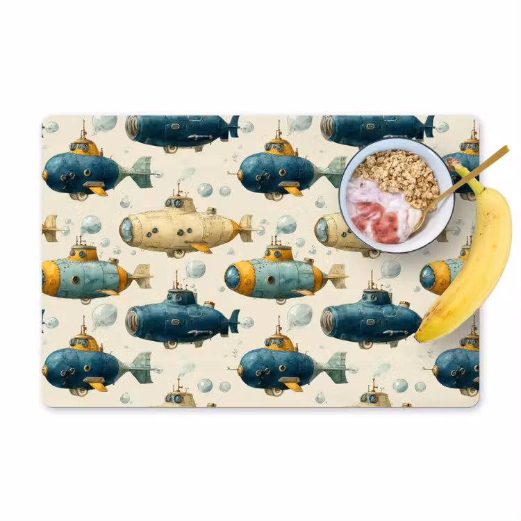 Duikboot - Fantasie - Kleurrijk Placemat vinyl groot 368 -zzzproduct_Kitchenyeah-website