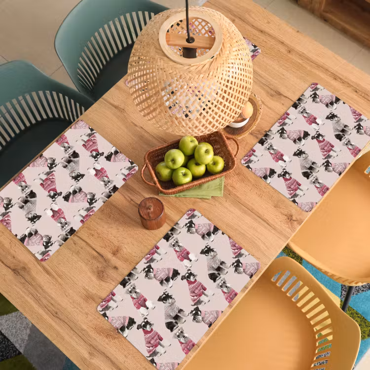 Honden - Truien - Rood Placemat vinyl groot 368 -zzsfeer5_Kitchenyeah-website