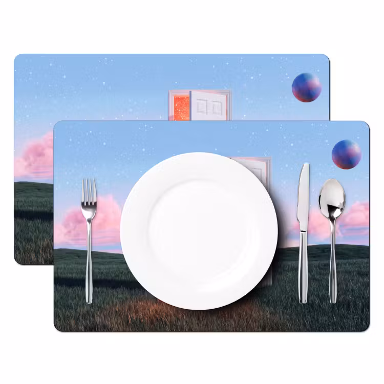 Placemat - 6 pieces - Door - Fantasy - Space - Deur - Fantasie - Ruimte Placemat vinyl groot
