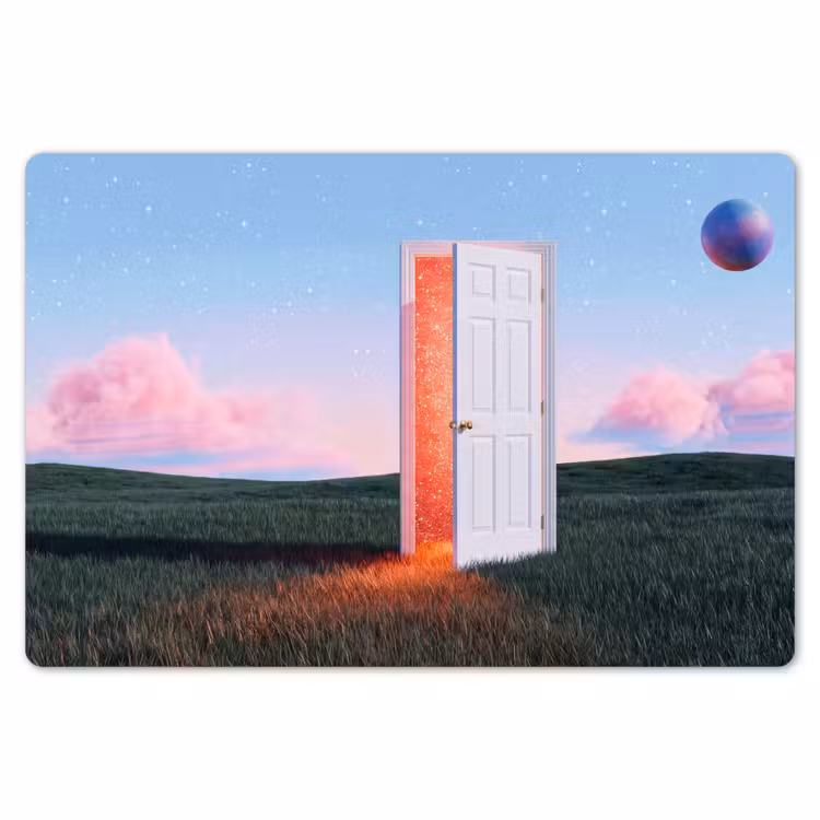 Placemat - 6 pieces - Door - Fantasy - Space - Deur - Fantasie - Ruimte Placemat vinyl groot