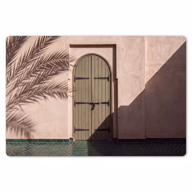 Deur - Hout - Architectuur - Groen - Rustiek Placemat vinyl groot -zzsfeer1_Kitchenyeah-website