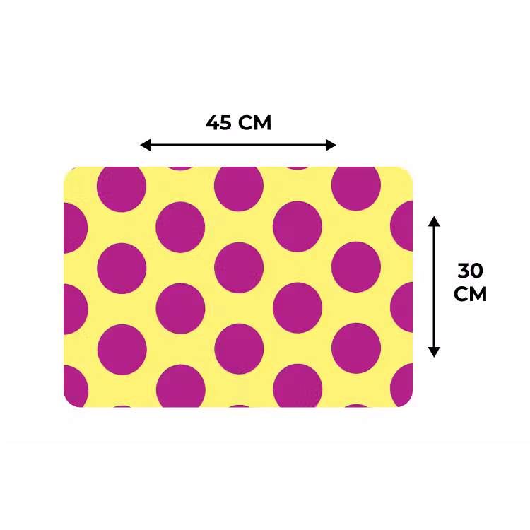 Dots - Klassiek - Geel Placemat vinyl groot 368 -specs