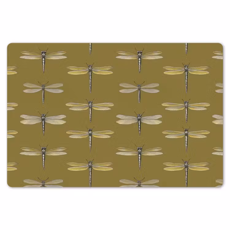 Libellen - Patroon - Groen Placemat vinyl groot 368 -zzsfeer1_Kitchenyeah-website
