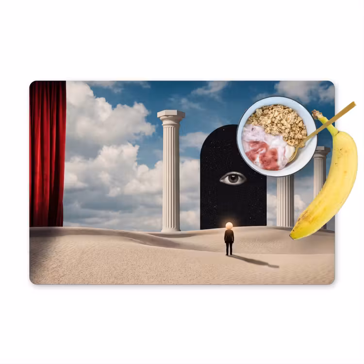 Placemat - 6 pieces - Dream - Desert - Eye - Droom - Woestijn - Oog Placemat vinyl groot