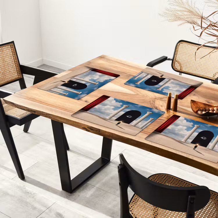 Placemat - 6 pieces - Dream - Desert - Eye - Droom - Woestijn - Oog Placemat vinyl groot