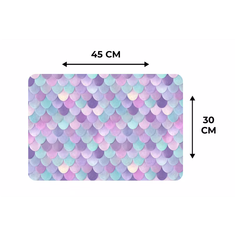Dromerig - Zeemeermin - Pastel Placemat vinyl groot 368 -specs