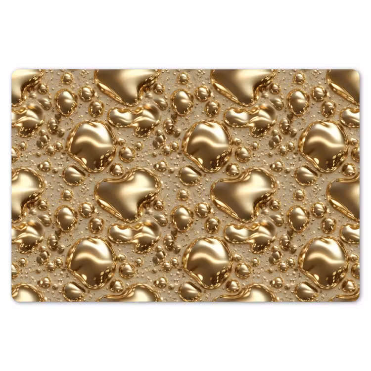 Druppels - Organisch - Goud Placemat vinyl groot 368 -zzsfeer1_Kitchenyeah-website