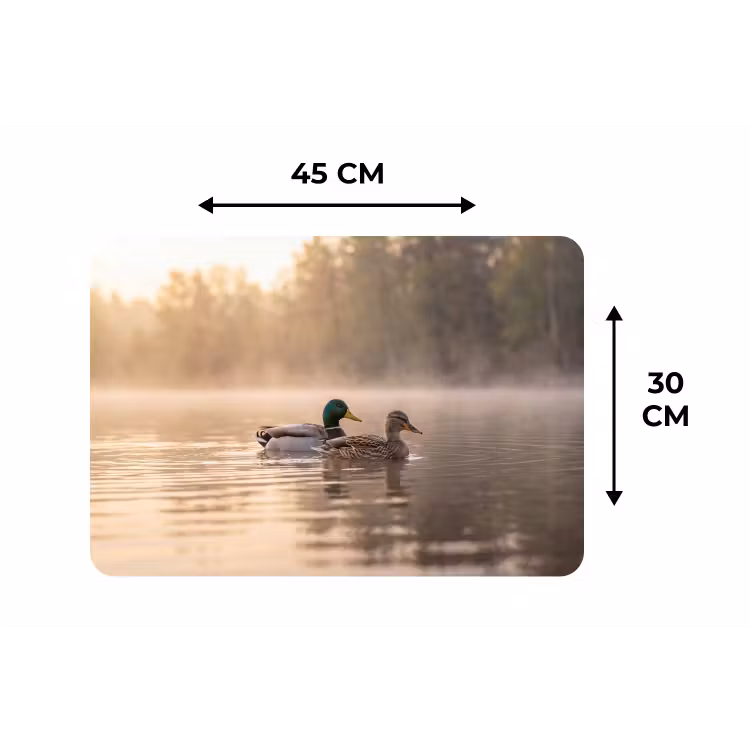 Eenden - Water - Mist - Natuur Placemat vinyl groot -specs