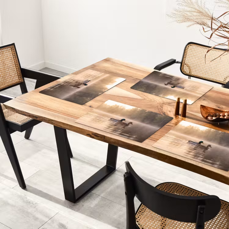 Eenden - Water - Mist - Natuur Placemat vinyl groot -zzsfeer4_Kitchenyeah-website