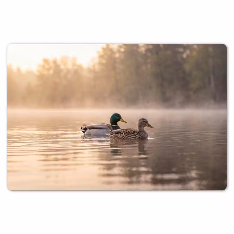 Eenden - Water - Mist - Natuur Placemat vinyl groot -zzsfeer1_Kitchenyeah-website
